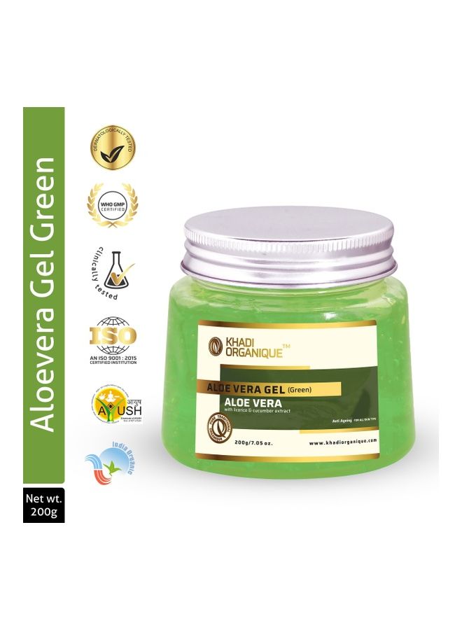Khadi ORGANIQUE Aloe Vera Gel Green 200grams  - Image 1