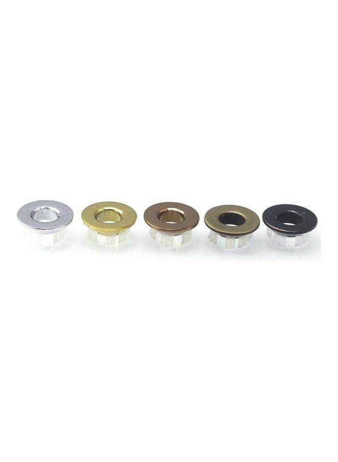 Electroplating Bathroom Basin Sink Round Hole Cover Cap Silver 3 x 3 x 1.1cm - Image 1
