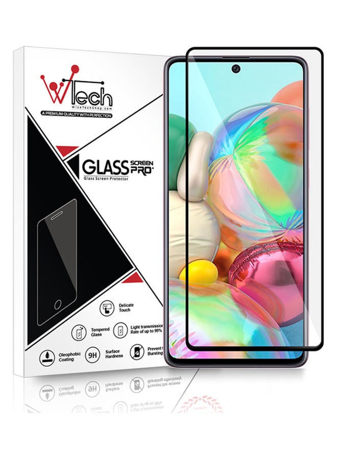 Wtech Tempered Glass Screen Protector for Samsung Galaxy A71 5G Black/Clear - Image 1