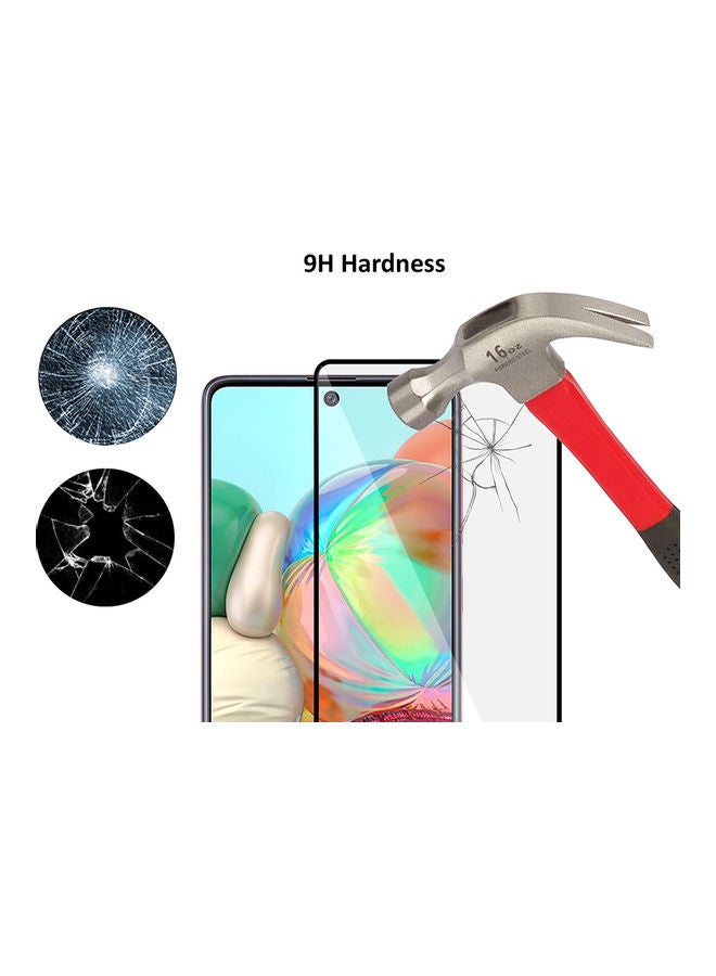 Wtech Tempered Glass Screen Protector for Samsung Galaxy A71 5G Black/Clear - Image 3