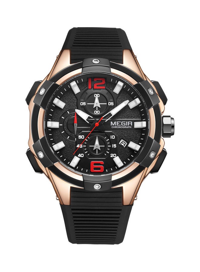 ميجر ساعة يد كرونوغراف بسوار من السيليكون للرجال