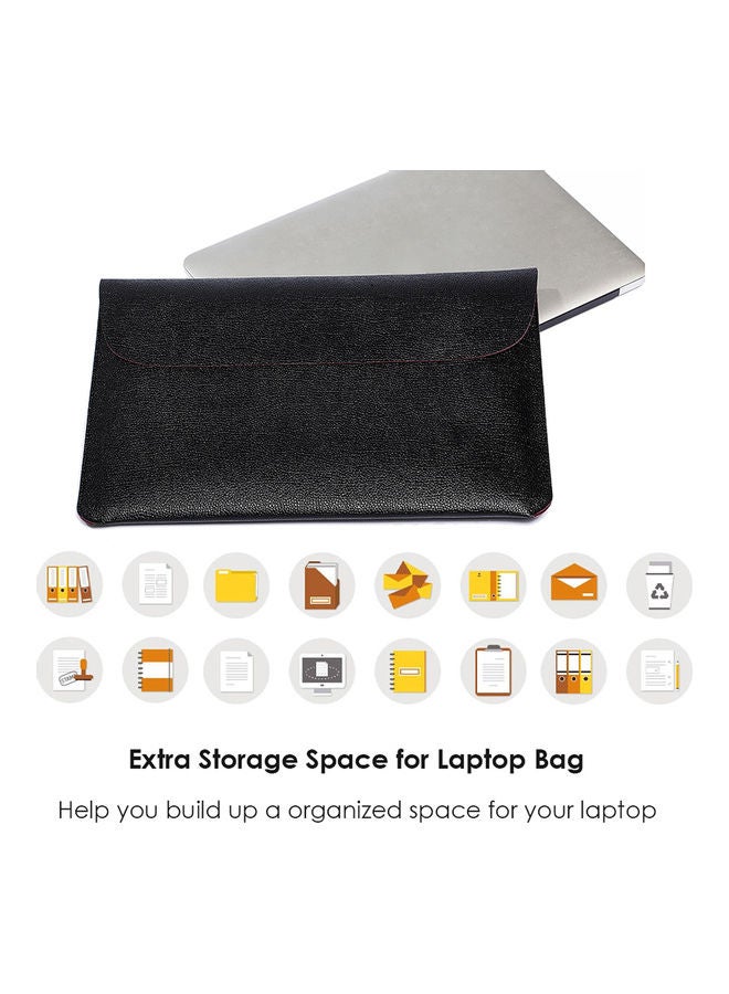 Laptop Sleeve Soft Pouch Black - Image 3