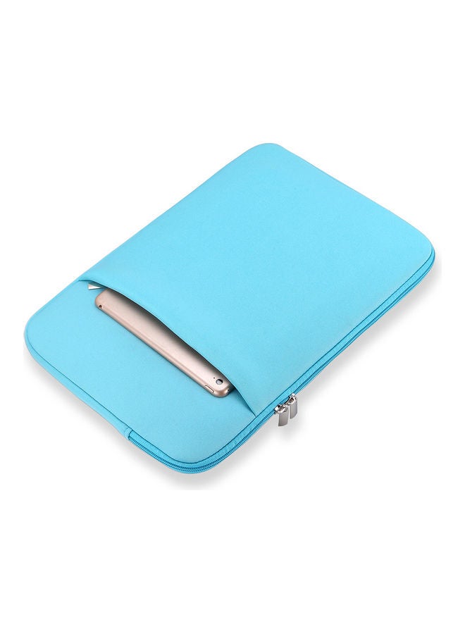 Laptop Sleeve Soft Zipper Pouch Blue - Image 5