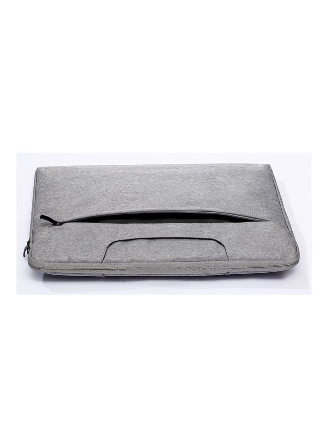 Laptop Sleeve Soft Zipper Pouch Light Gray