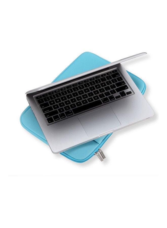 Laptop Sleeve Soft Zipper Pouch Blue - Image 2