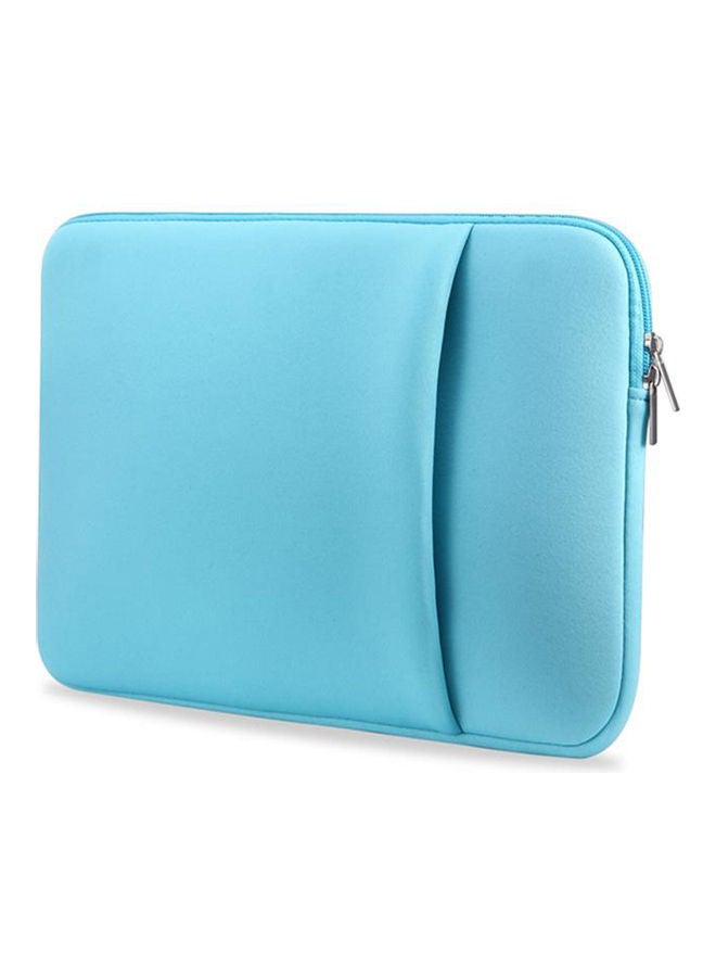 Laptop Sleeve Soft Zipper Pouch Blue - Image 3