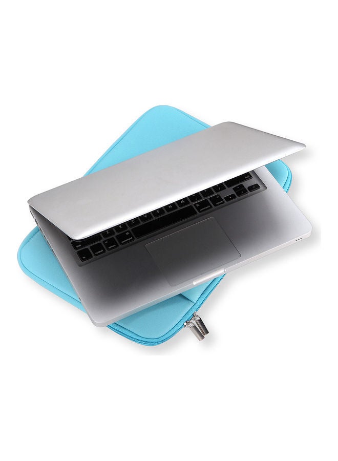 Laptop Sleeve Soft Zipper Pouch Blue - Image 4