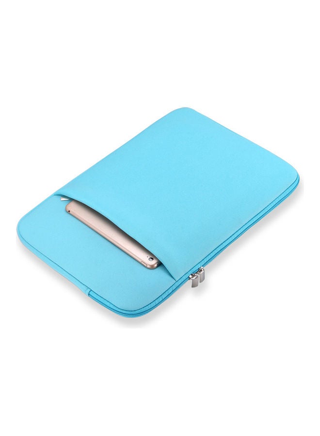 Laptop Sleeve Soft Zipper Pouch Blue - Image 3