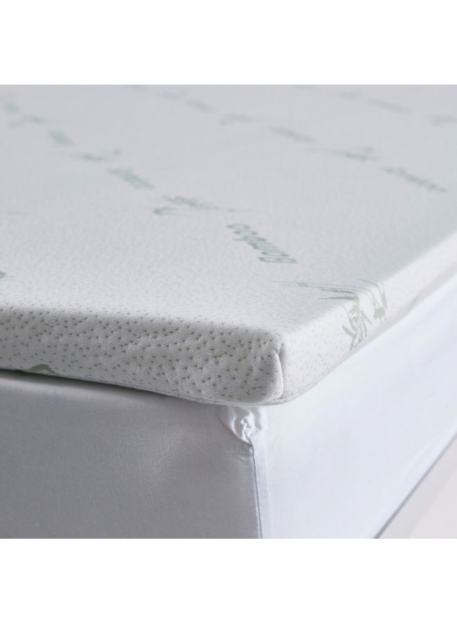 Home Box Comfort Bamboo Memory Foam Mattress Topper Combination White 200x120cm  - Image 3