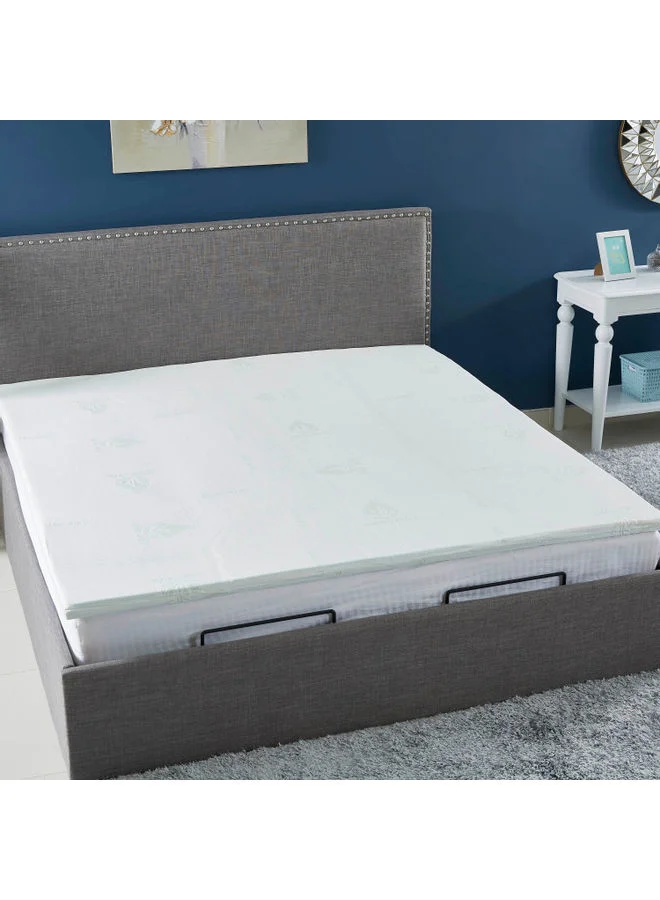 Home Box Premium Quality Aloe Vera Cool Gel Infused Memory Foam Soft Touch Washable Spill And Stain Resistant King Size Mattress Topper