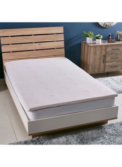 Home Box Premium Quality Essence Copper Infused Memory Foam Soft Touch Washable Spill And Stain Resistant Twin Size Mattress Topper Polyester Beige 200x120cm  - Image 1