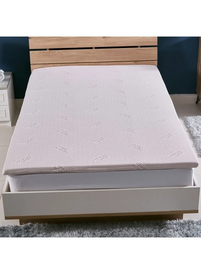 Home Box Premium Quality Essence Copper Infused Memory Foam Soft Touch Washable Spill And Stain Resistant Twin Size Mattress Topper