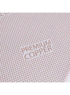 Home Box Premium Quality Essence Copper Infused Memory Foam Soft Touch Washable Spill And Stain Resistant Twin Size Mattress Topper Polyester Beige 200x120cm  - Image 4