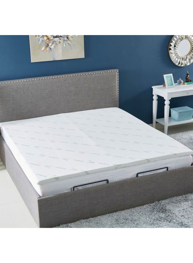 Home Box - Comfort Bamboo Memory Foam Mattress Topper Combination White 200x180cm - Image 1