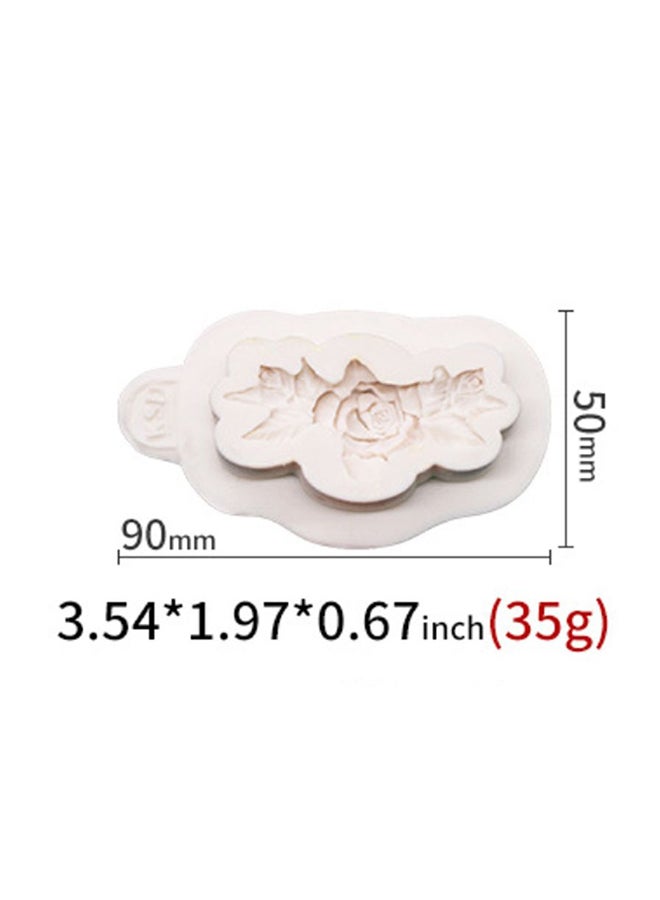 آيسانك قوالب مخبوزات زينة بتصميم زهور أبيض 9x5x0.3سم - Image 2