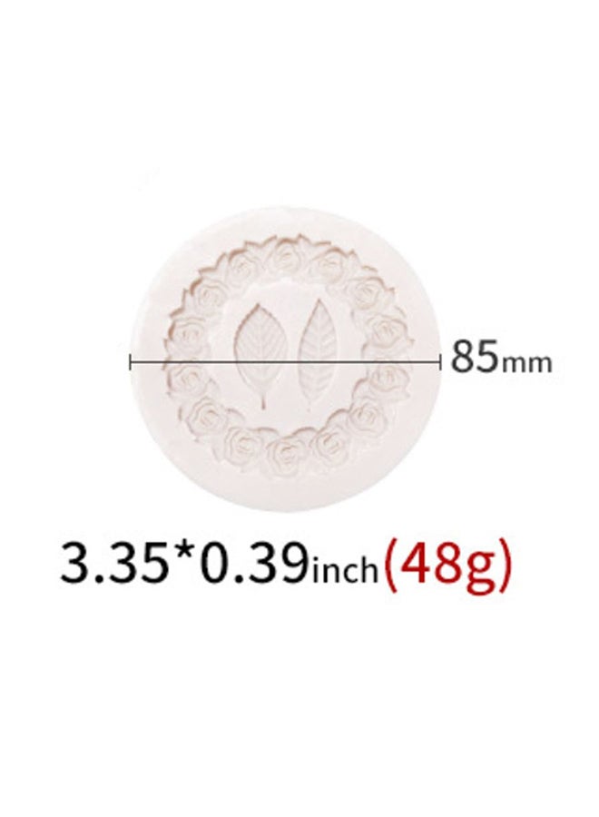 آيسانك قوالب مخبوزات زينة بتصميم زهور أبيض 8.5x8.5x0.3سم - Image 2