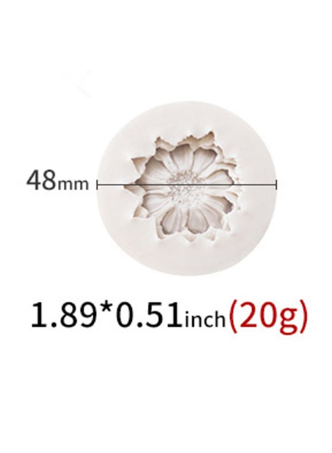 ISank Flower Shaped Decorative Baking Mould White 4.8x4.8x0.3cm - Image 2