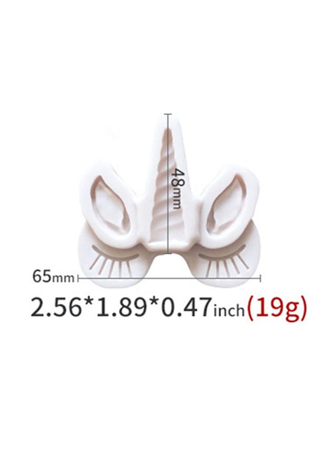 ISank Unicorn Pattern Decorative Baking Mould White 6.5x4.8x0.3cm - Image 2