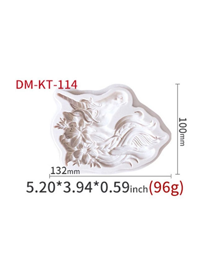 ISank Unicorn Pattern Decorative Baking Mould White 13.2x10x0.3cm - Image 2