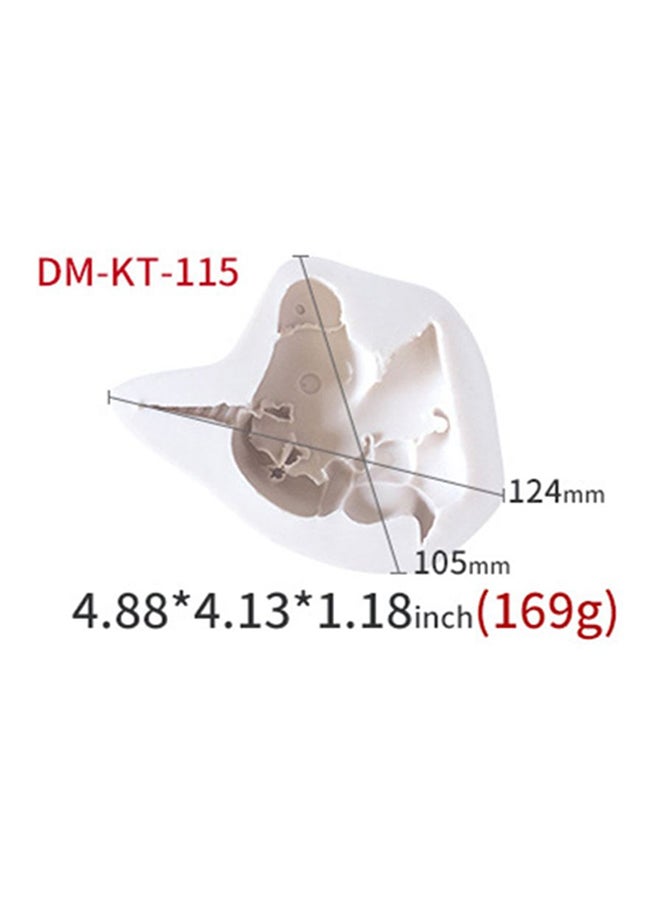 ISank Unicorn Pattern Decorative Baking Mould White 12.4x10.5x0.3cm - Image 2