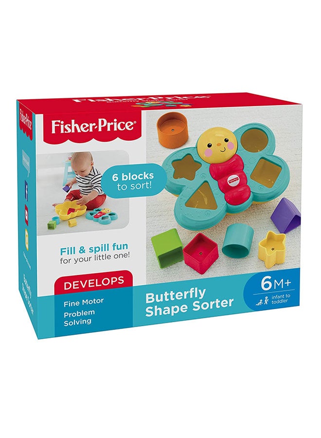 فيشر برايس لعبة تصنيف الأشكال بنمط فراشة للأطفال الصغار - Image 4