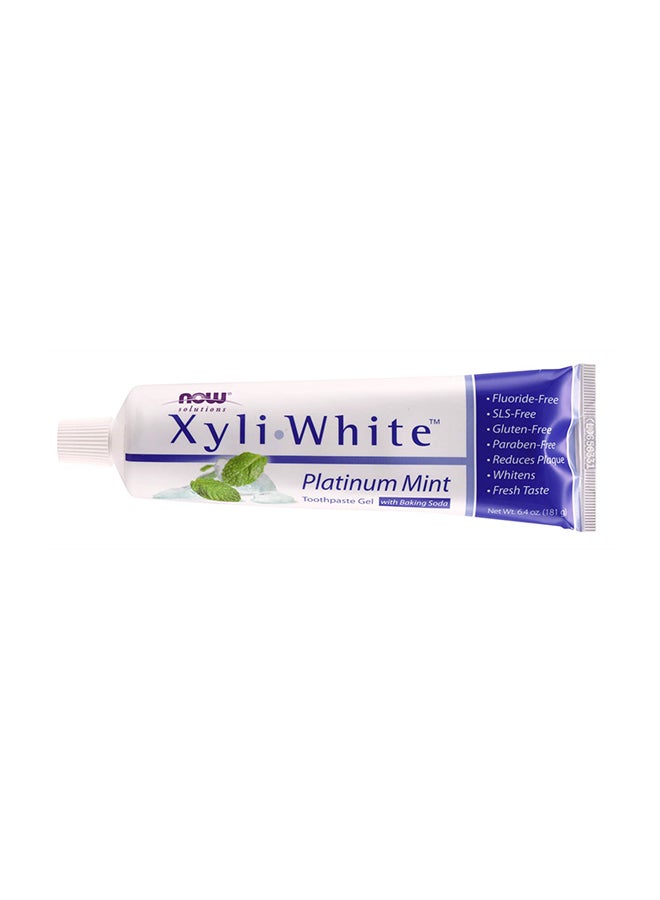 Now Foods Xyliwhite Platinum Mint Toothpaste Gel 181grams  - Image 1