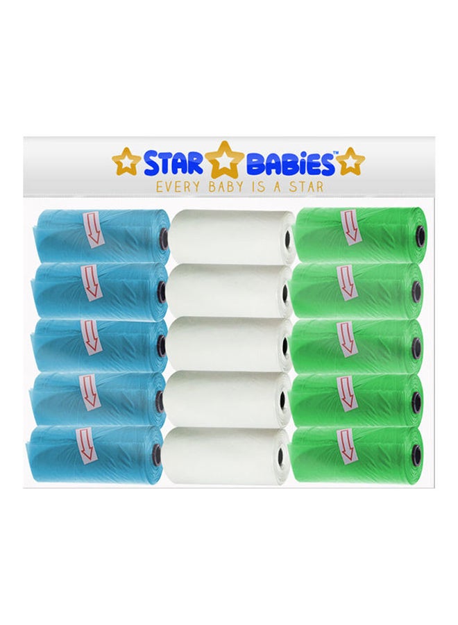 STAR BABiES Pack Of 15 Disposable Scented Bag Roll  - Image 1