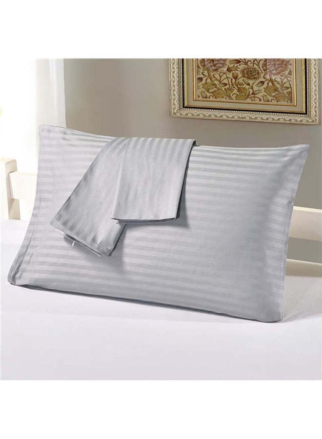 مايسترو مجموعة أغطية وسائد بغطاء قلاب من قطعتين نسيج فضي 50x75سم - Image 1