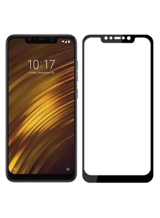 دوداو لاصقة حماية للشاشة من الزجاج المقوى لهاتف بوكو F1 شفاف/ أسود - Image 1