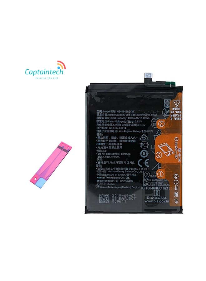 Captaintech 4000.0 mAh Replacement Battery For Apple iPhone Huawei Y9 Prime P20 Lite 2019 /Enjoy 10 Plus Honor 9X /Pro Nova 5i Black  - Image 2