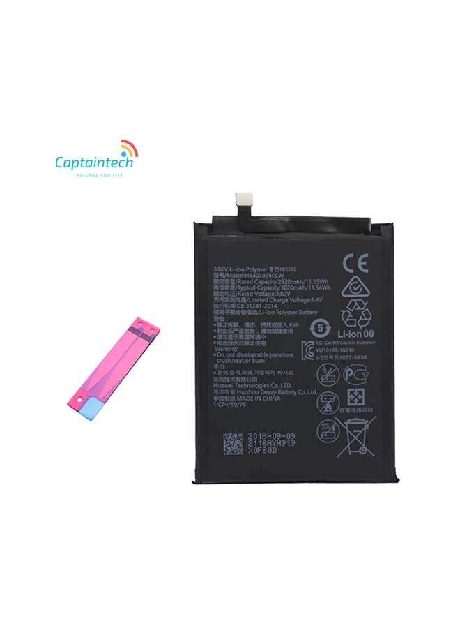 Captaintech 3020.0 mAh Replacement Battery For Huawei NOVA CAZ-AL10 CAZ-TL00 Enjoy 6S Honor 6C 5C Pro Holly 4 Black - Image 2