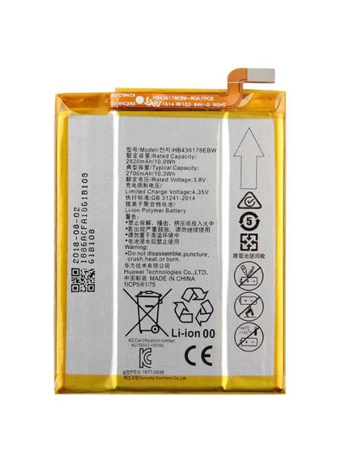 كابتن تيك - بطارية بديلة لهاتف هواوي ميت S 2700.0 mAh - Image 1