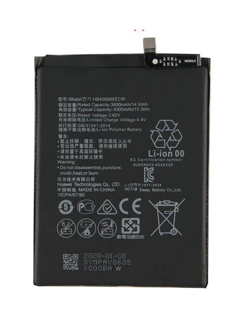 بطارية بديلة لهاتف هواوي Y9 برايم Y7 برايم 2019 ميت 9 / هونر 8C 4000.0 mAh أسود