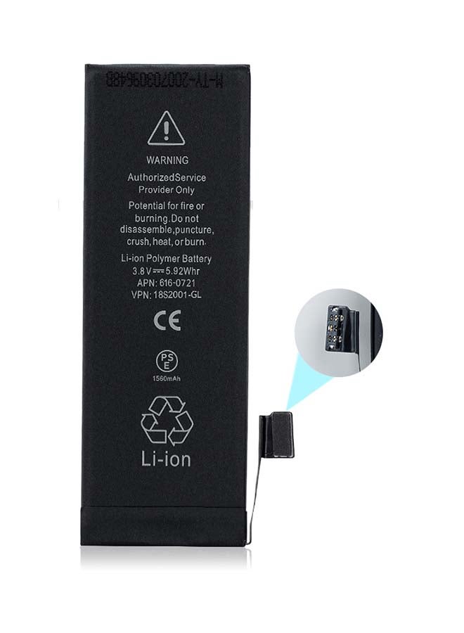 Captaintech - 1560.0 mAh Replacement Battery For Apple iPhone 5s/5c Black - Image 1