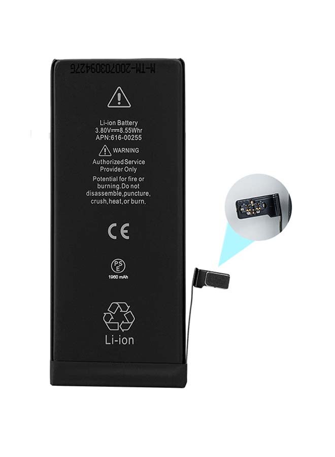 Captaintech - 1960.0 mAh Replacement Battery For Apple iPhone 7 Black - Image 1