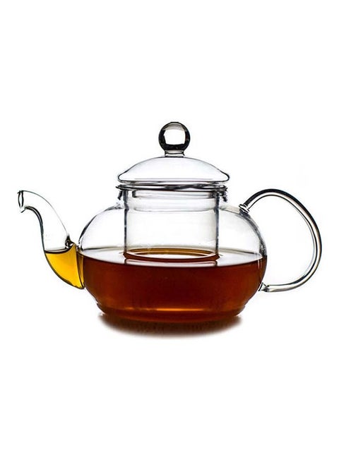 Glass Tea Maker Pot With Filter Transparent 600ml