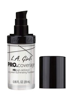 LA Girl Pro Coverage HD Long Wear Illuminating Foundation GLM641 White  - Image 3