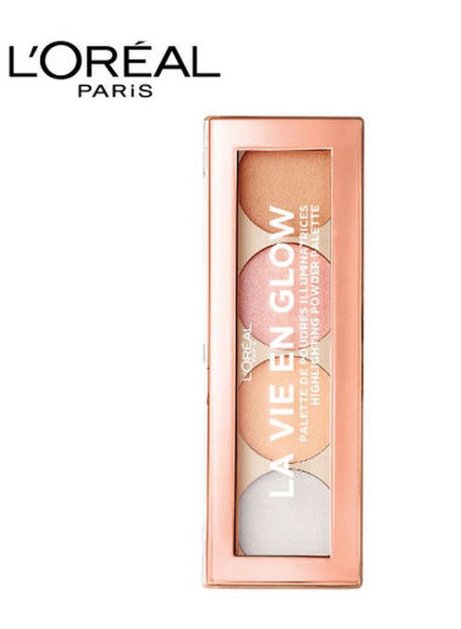 L'OREAL PARIS La Vie En Glow Highlighting Powder Palette Warm Glow  - Image 2