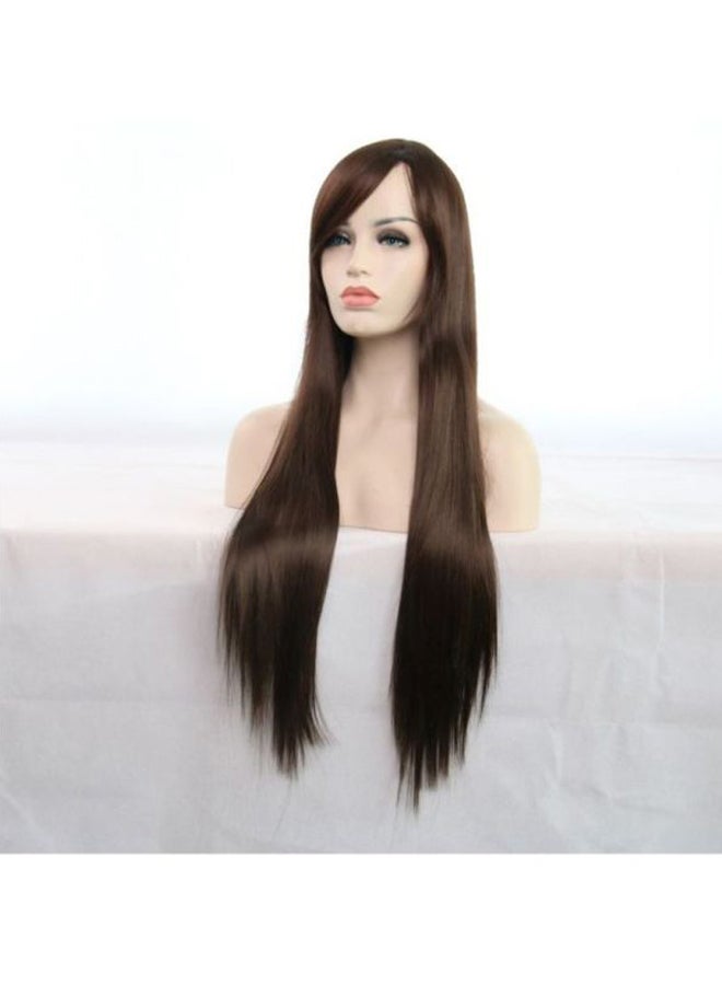Voberry Long Straight Wig Brown 8x4x4cm - Image 3