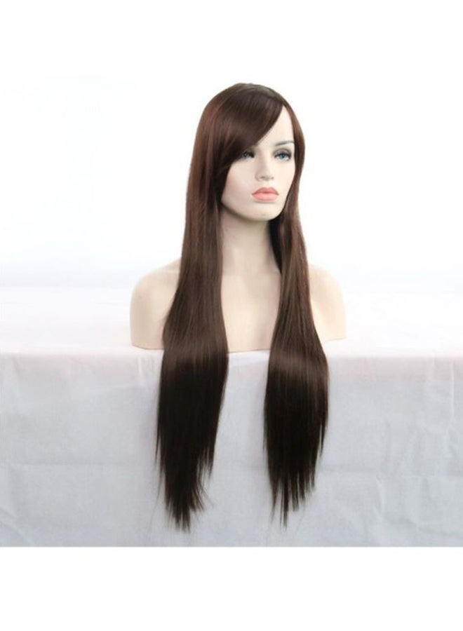 Voberry Long Straight Wig Brown 8x4x4cm - Image 4