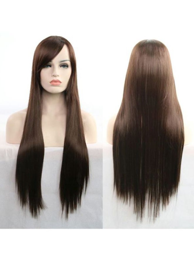 Voberry Long Straight Wig Brown 8x4x4cm - Image 5