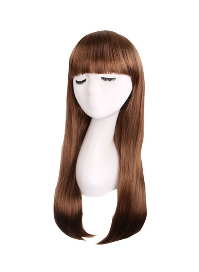 فوبيري شعر مستعار طويل ومسترسل بني 8x4x4سم - Image 1