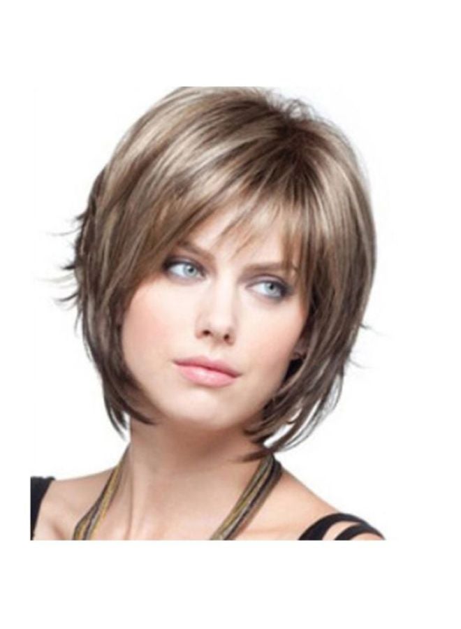 Voberry Full Cover Bang Wig WBF81220031_H Brown 28x15x5cm - Image 1