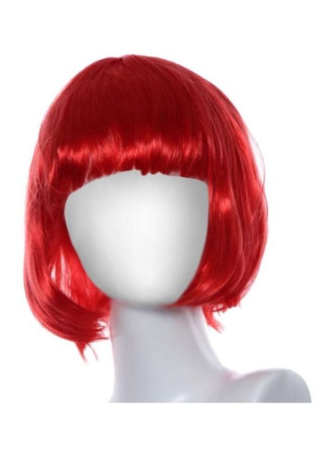 Voberry Masquerade Small Roll Bang Short Straight Hair Wig 27x15x1cm - Image 3