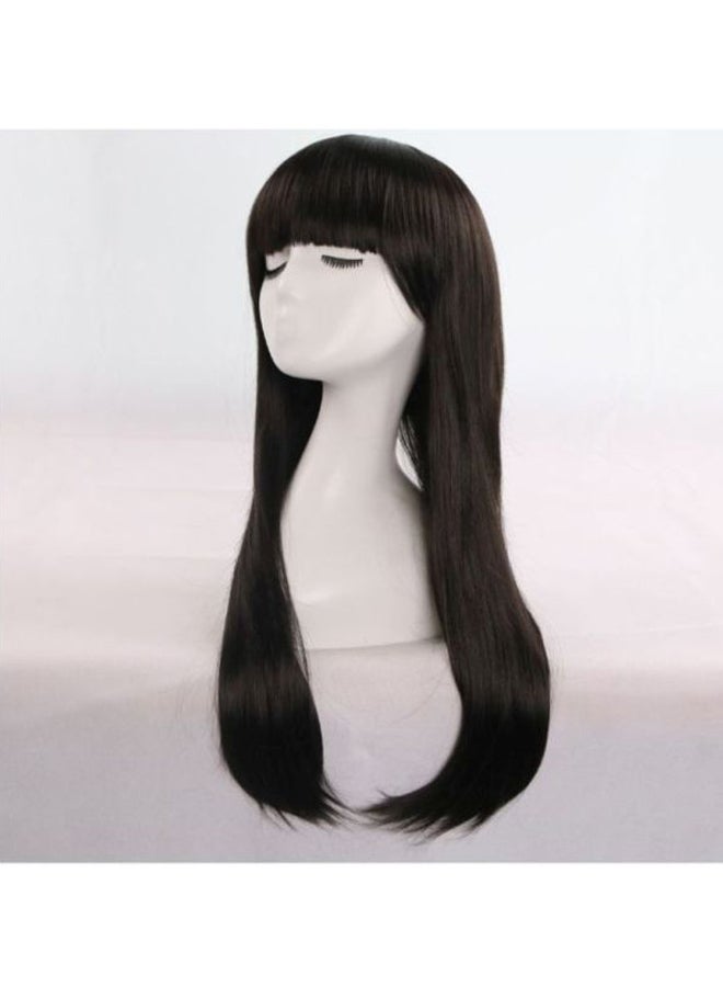 Voberry Long Straight Wig Black 8x4x4centimeter - Image 4