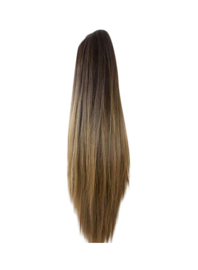 Claw Clip Long Straight Ponytail Wig Blonde 20x18x3cm
