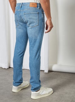 JACK & JONES Washed Slim Fit Jeans Blue Denim  - Image 2