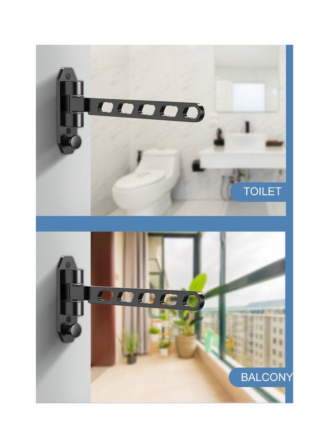 Wall Mounted Clothes Hangers Black 1.164kg - Image 3