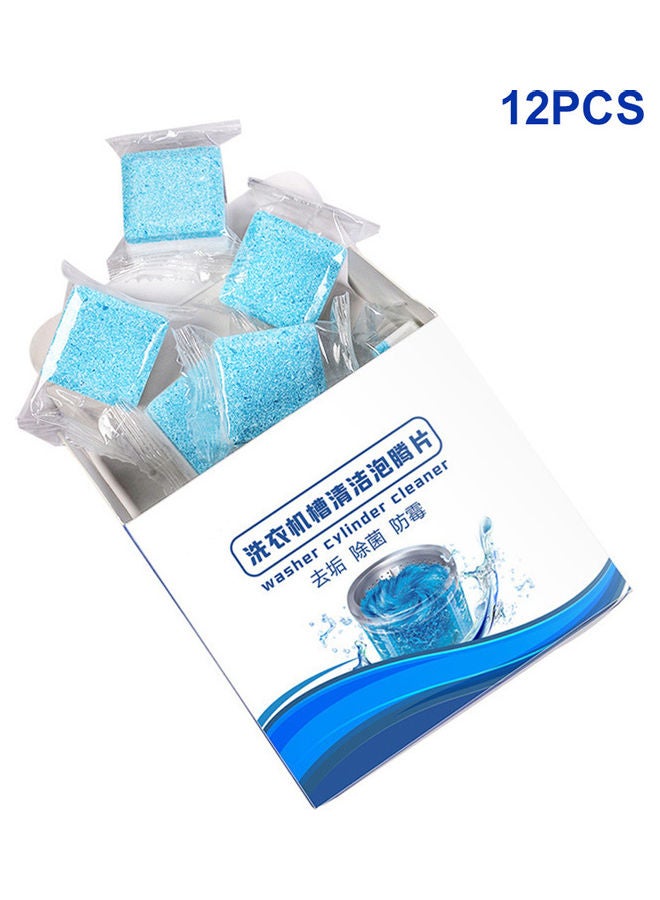 Generic - 12-Pieces Washing Machine Cleaner Tablets Blue - Image 1