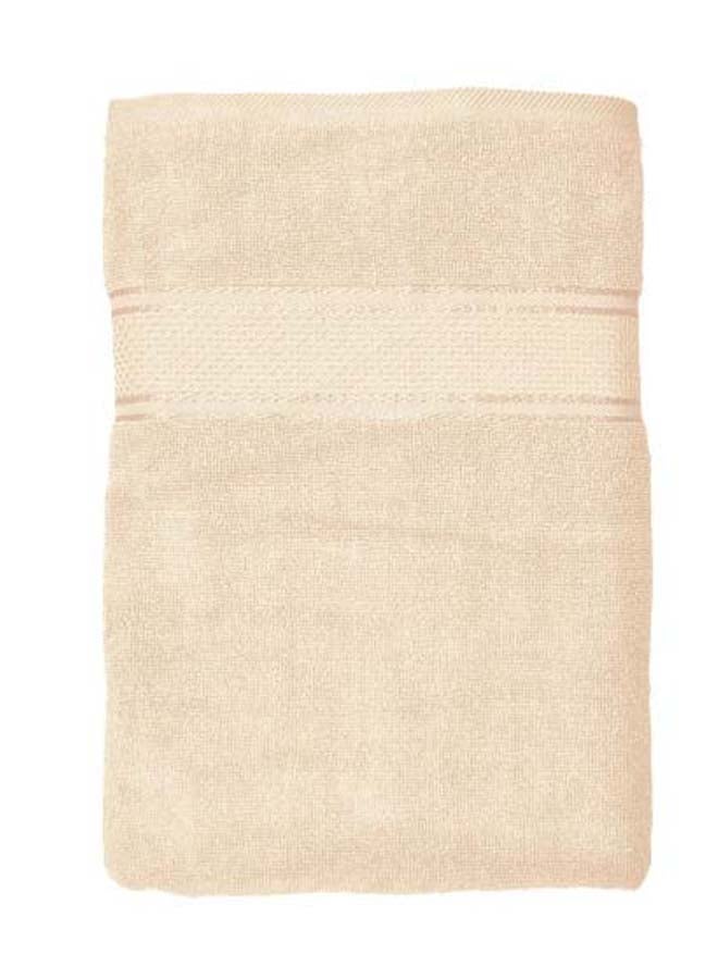 RISHAHOME 2-Piece Cotton Bath Towel Set Cream 70x140cm  - Image 3